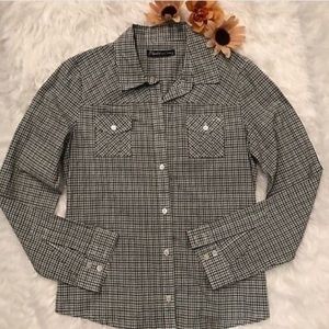 NWOT Elizabeth & James flannel printed blouse